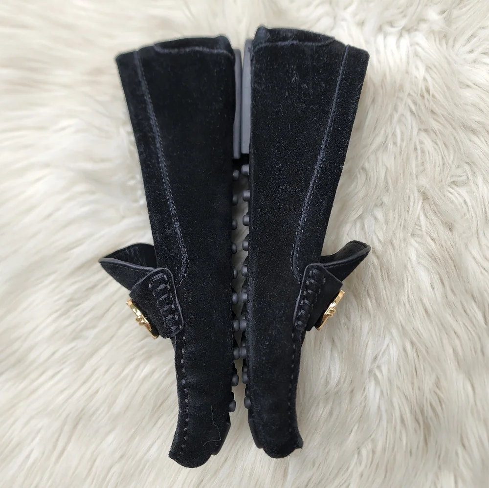 Tory Burch Gemini Link Suede Loafer Black
